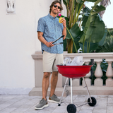 Johnston & Murphy Amherst 2.0 Knit Plain Toe Lace Up (Men) - Gray Heathered Knit Athletic - Casual - Lace Up - The Heel Shoe Fitters