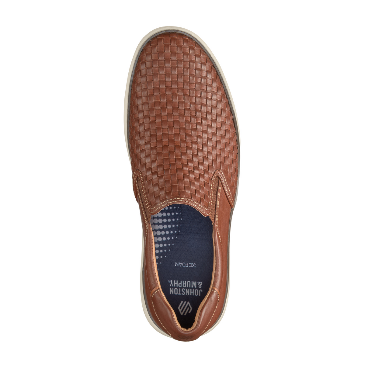 Johnston & Murphy McGuffey 2 Woven Slip-On (Men) - Tan Woven Full Grain