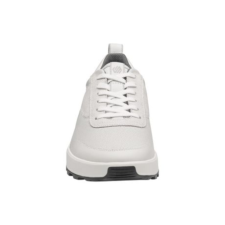Johnston & Murphy Lucas U-Throat Sneaker (Men) - White Full Grain/Suede Athletic - Casual - Lace Up - The Heel Shoe Fitters
