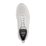 Johnston & Murphy Lucas U-Throat Sneaker (Men) - White Full Grain/Suede Athletic - Casual - Lace Up - The Heel Shoe Fitters