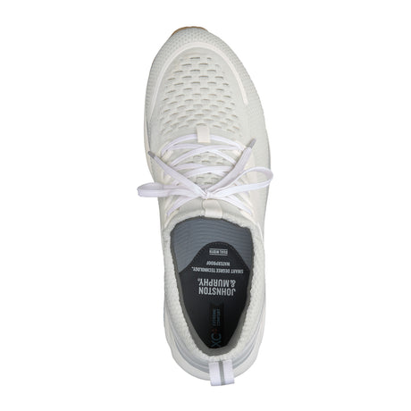 Johnston & Murphy XC4 TR1-Sport Hybrid (Men) - White Recycled Knit/Full Grain Athletic - Casual - Lace Up - The Heel Shoe Fitters