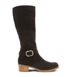 Dansko Dalinda Tall Boot (Women) - Chocolate Waterproof Suede Boots - Fashion - High - The Heel Shoe Fitters