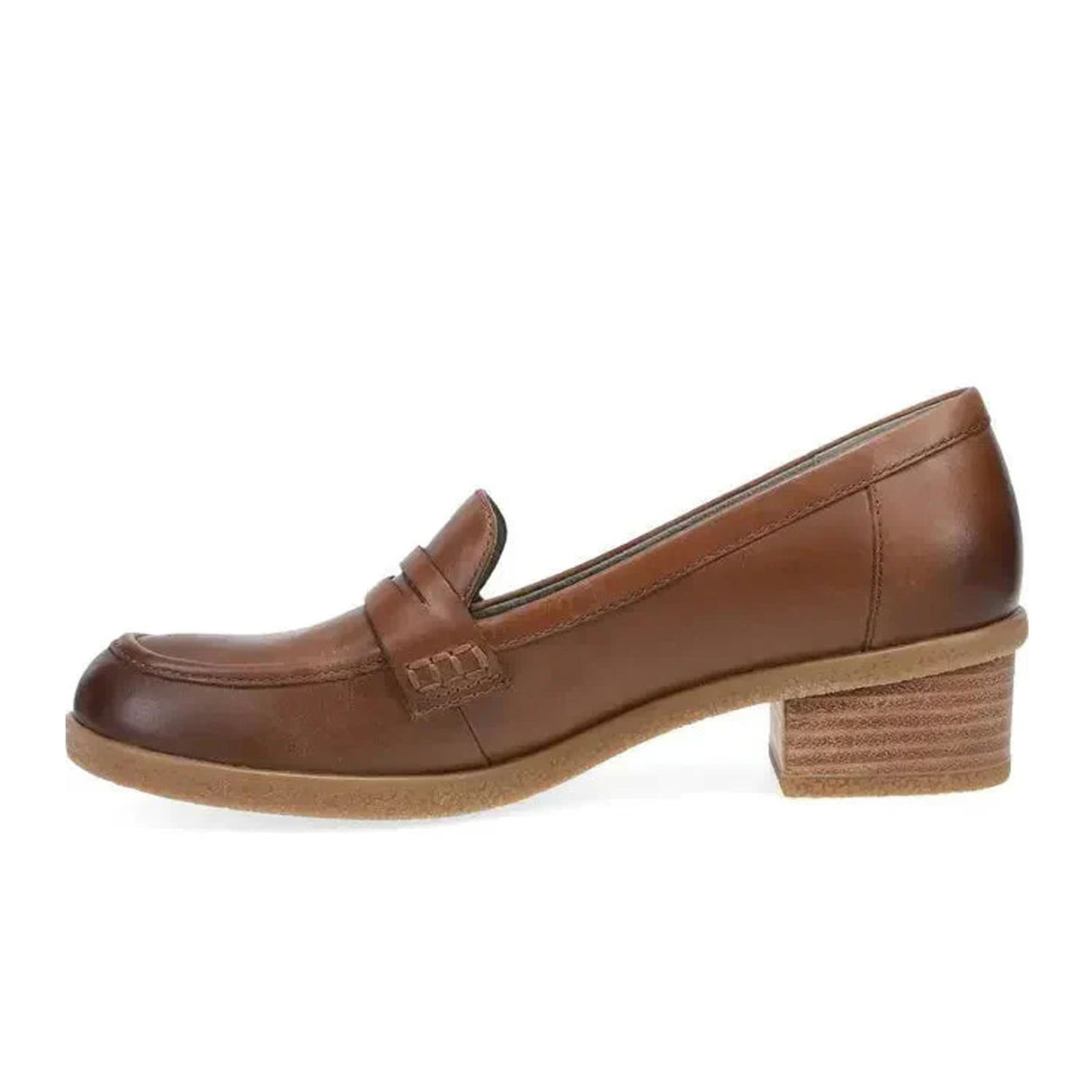 Dansko Danica Loafer (Women) - Tan Waterproof Burnished Dress-Casual - Heels - The Heel Shoe Fitters