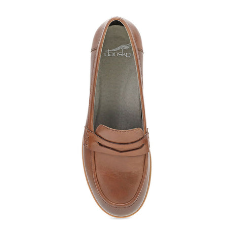 Dansko Danica Loafer (Women) - Tan Waterproof Burnished Dress-Casual - Heels - The Heel Shoe Fitters