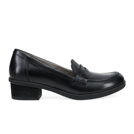 Dansko Danica Loafer (Women) - Black Waterproof Burnished Dress-Casual - Heels - The Heel Shoe Fitters