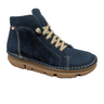 On Foot Touch Lace Up Boot (Women) - Marino Nubuk Boots - Casual - Low - The Heel Shoe Fitters