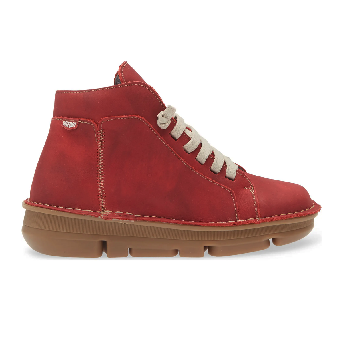 On Foot Touch Lace Up Boot (Women) - Rojo