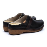 Pikolinos Granada W0W-3590C1 Clog (Women) - Black Leather Dress-Casual - Clogs & Mules - The Heel Shoe Fitters