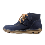 On Foot Silken Lace Up Boot (Women) - Marino Suede Boots - Casual - Low - The Heel Shoe Fitters