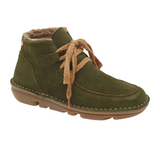 On Foot Silken Lace Up Boot (Women) - Musgo Suede Boots - Casual - Low - The Heel Shoe Fitters