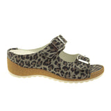 Waldlaufer Hanila 306502 Slide Sandal (Women) - Leopard Print Sandal - Slide - The Heel Shoe Fitters