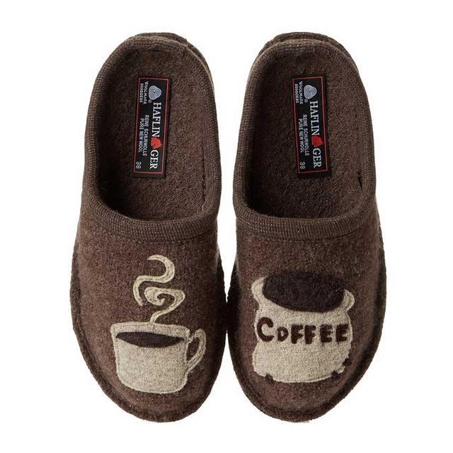 Haflinger Coffee Slipper (Unisex) - Earth Dress-Casual - Slipper - The Heel Shoe Fitters