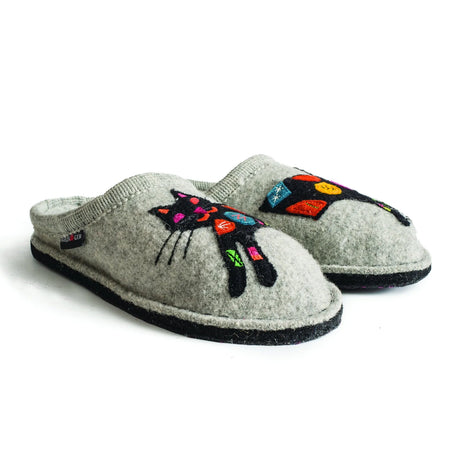 Haflinger Sassy Slipper (Women) - Silver Grey Dress-Casual - Slippers - The Heel Shoe Fitters