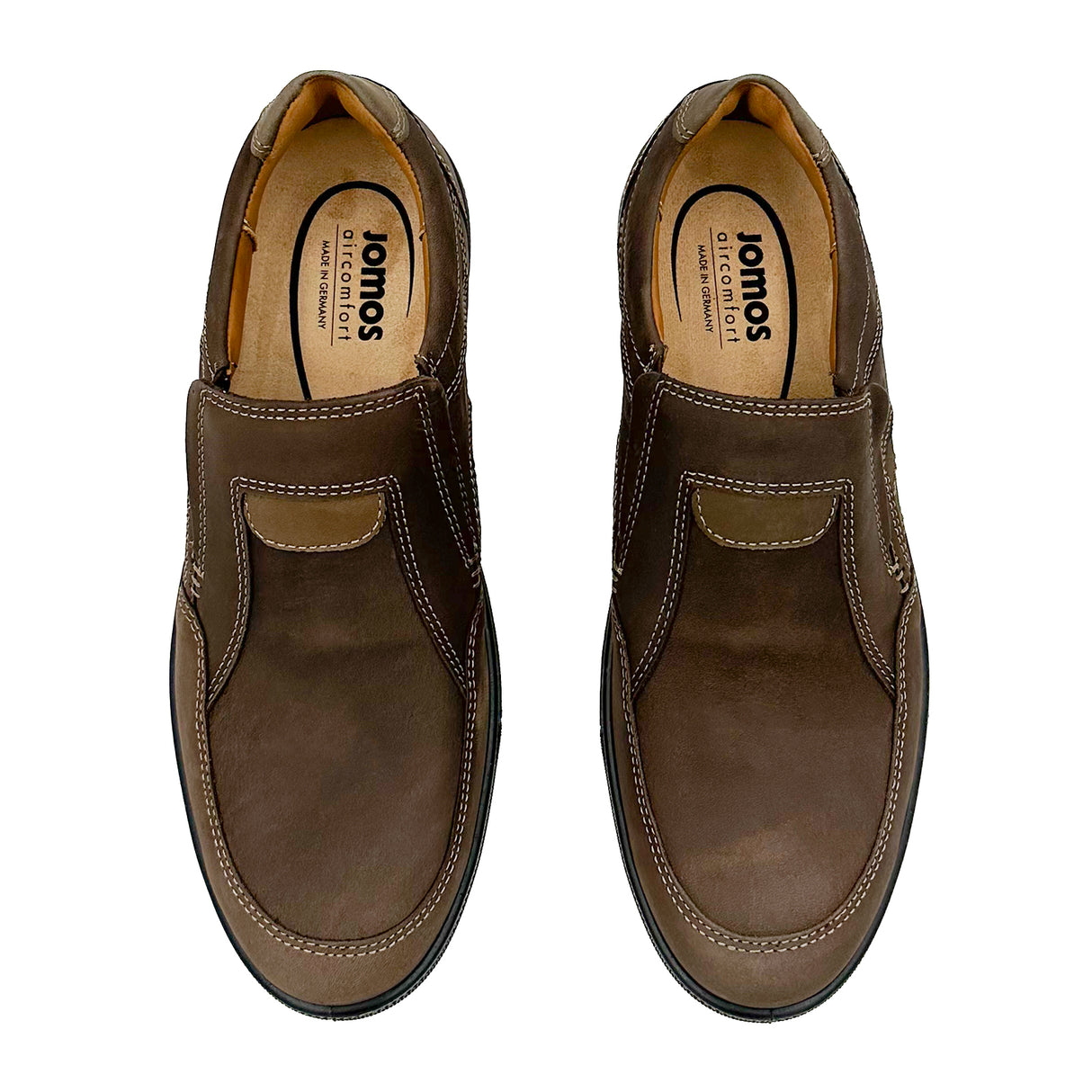 Jomos Ariva Slip On (Men) - Chocolate/Asphalt Dress-Casual - Slip On - The Heel Shoe Fitters