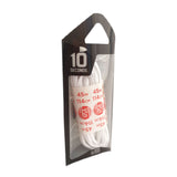 10 Seconds Athletic Oval Shoelace - White Accessories - Shoe Laces - The Heel Shoe Fitters