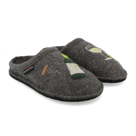 Haflinger Wine Time Slipper (Women) - Grey Dress-Casual - Slipper - The Heel Shoe Fitters