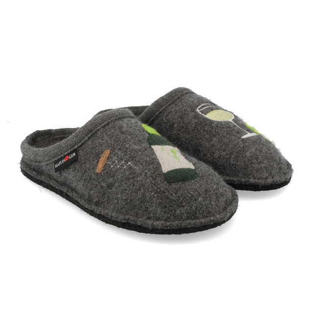 Haflinger Wine Time Slipper (Women) - Grey Dress-Casual - Slipper - The Heel Shoe Fitters