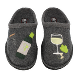 Haflinger Wine Time Slipper (Women) - Grey Dress-Casual - Slipper - The Heel Shoe Fitters