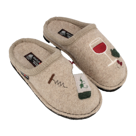 Haflinger Wine Time Slipper (Women) - Beige Dress-Casual - Slipper - The Heel Shoe Fitters