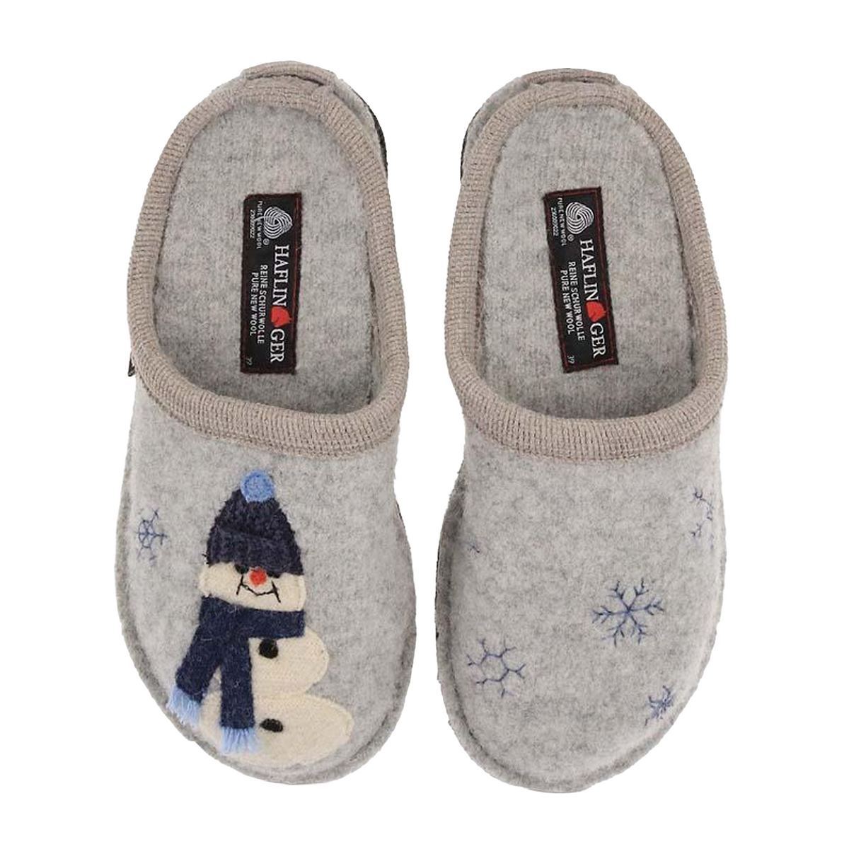 Haflinger Snowman Slipper (Women) - Silver Grey