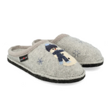 Haflinger Snowman Slipper (Women) - Silver Grey