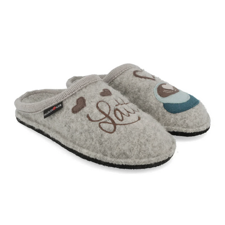 Haflinger Latte Slipper (Women) - Silver Grey Dress-Casual - Slipper - The Heel Shoe Fitters