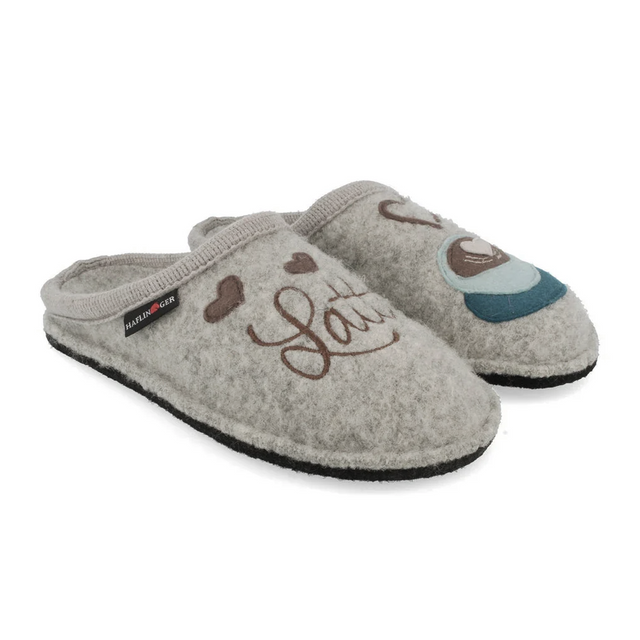 Haflinger Latte Slipper (Women) - Silver Grey Dress-Casual - Slipper - The Heel Shoe Fitters