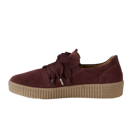 Gabor Dora Sneaker (Women) - Merlot Suede Athletic - Casual - Lace Up - The Heel Shoe Fitters