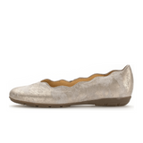 Gabor 34166-62 Flat (Women) - Muschel/Caruso Metallic Dress-Casual - Flats - The Heel Shoe Fitters