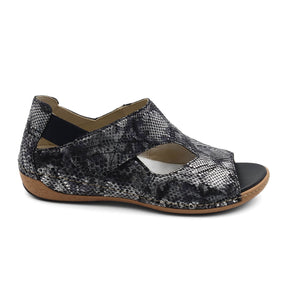 Waldlaufer Bailey 342004 Backstrap Sandal (Women) - Dragon Print Marine Sandal - Backstrap - The Heel Shoe Fitters