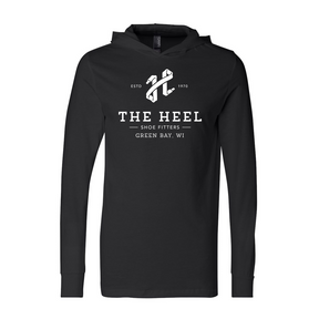 The Heel Shoe Fitters Jersey Hooded Long Sleeve Tee (Unisex) - Black Apparel - Top - Long Sleeve - The Heel Shoe Fitters