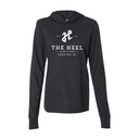 The Heel Shoe Fitters Jersey Hooded Long Sleeve Tee (Unisex) - Charcoal/Black Triblend Apparel - Top - Long Sleeve - The Heel Shoe Fitters