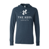 The Heel Shoe Fitters Jersey Hooded Long Sleeve Tee (Unisex) - Heather Navy Apparel - Top - Long Sleeve - The Heel Shoe Fitters