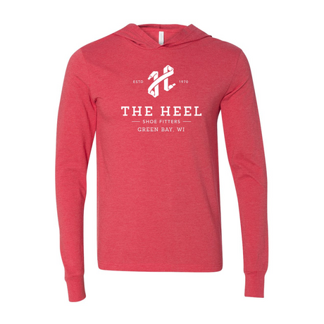 The Heel Shoe Fitters Hooded Long Sleeve (Unisex) - Heather Red Apparel - Top - Long Sleeve - The Heel Shoe Fitters