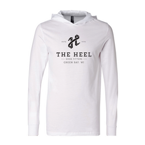 The Heel Shoe Fitters Jersey Hooded Long Sleeve Tee (Unisex) - White Apparel - Top - Long Sleeve - The Heel Shoe Fitters