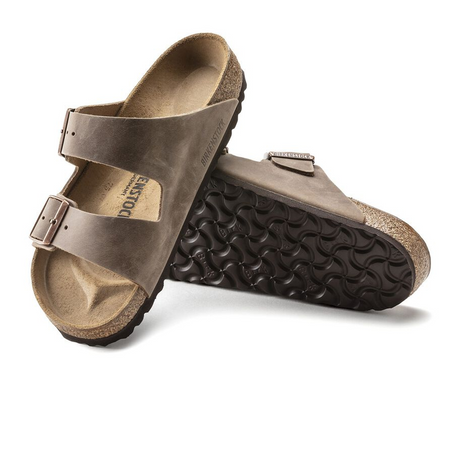 Birkenstock Arizona Slide Sandal (Unisex) - Tobacco Oiled Leather Sandals - Slide - The Heel Shoe Fitters