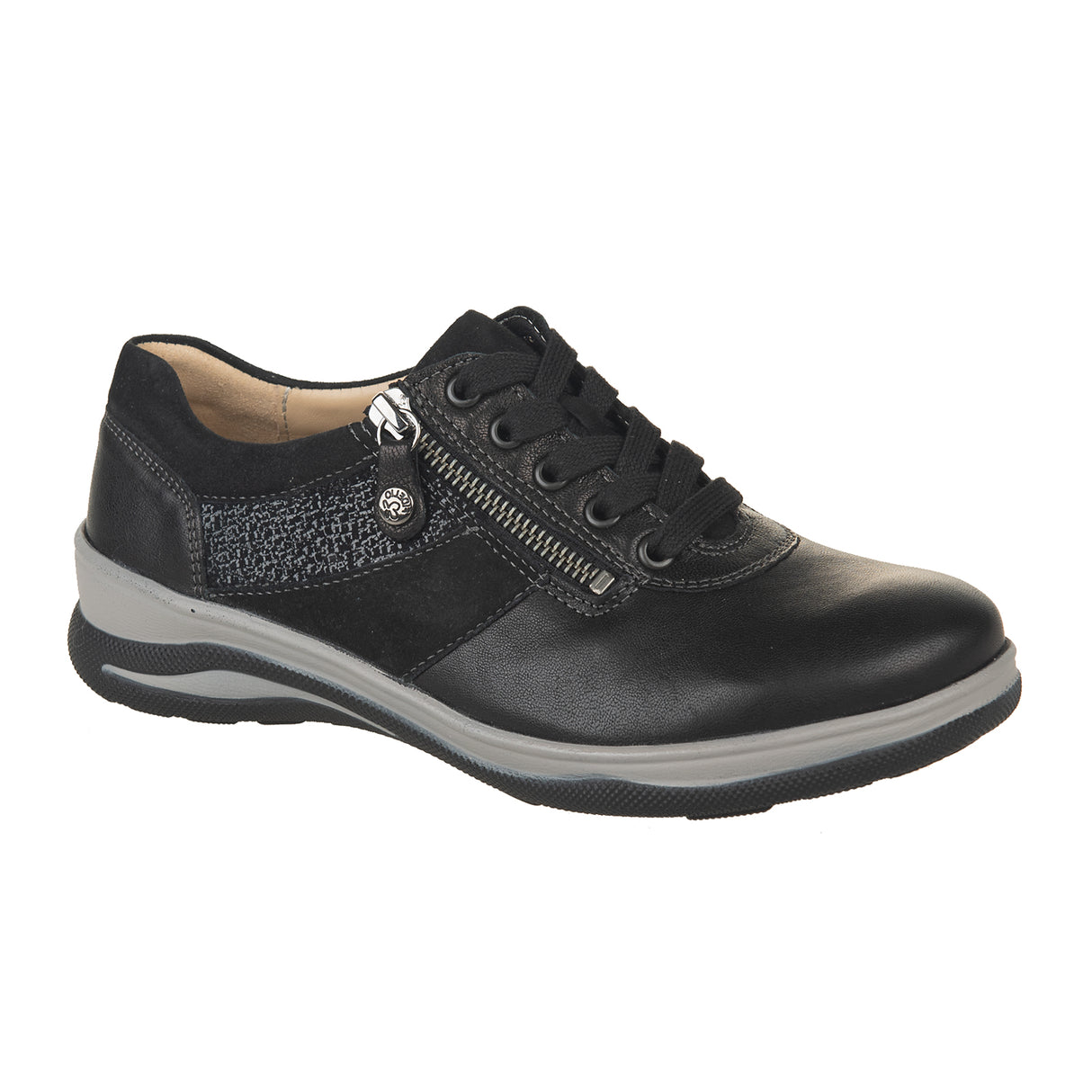 Fidelio Mitzy Sneaker (Women) - Black Rocky Athletic - Casual - Lace Up - The Heel Shoe Fitters