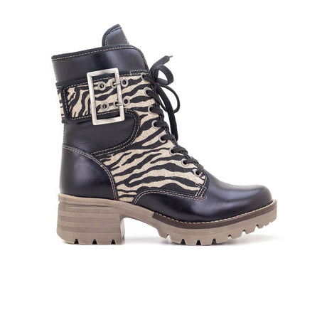 Dromedaris Kanga Mid Boot (Women) - Zebra Black Boots - Fashion - Mid Boot - The Heel Shoe Fitters