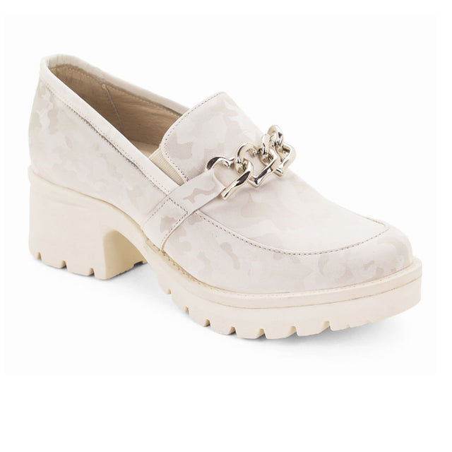 Dromedaris Kella Slip On Chunky Loafer (Women) - Ivory Camo  - The Heel Shoe Fitters