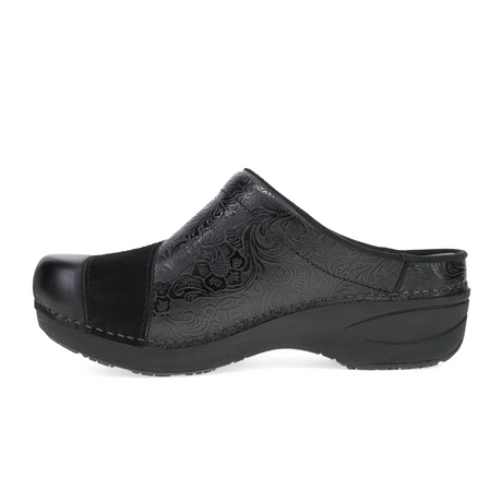 Dansko Zinnia Clog (Women) - Black Multi Dress-Casual - Clogs & Mules - The Heel Shoe Fitters
