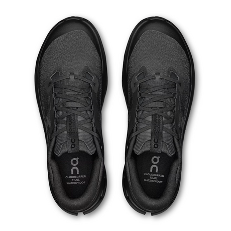 On Running Cloudsurfer Trail 2 Waterproof Running Shoe (Men) - Black/Black Athletic - Running - Trail - The Heel Shoe Fitters
