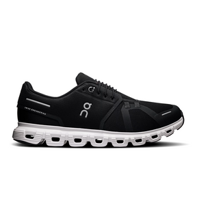 On Running Cloud 6 Wide Running Shoe (Men) - Black/White Athletic - Running - Cushion - The Heel Shoe Fitters