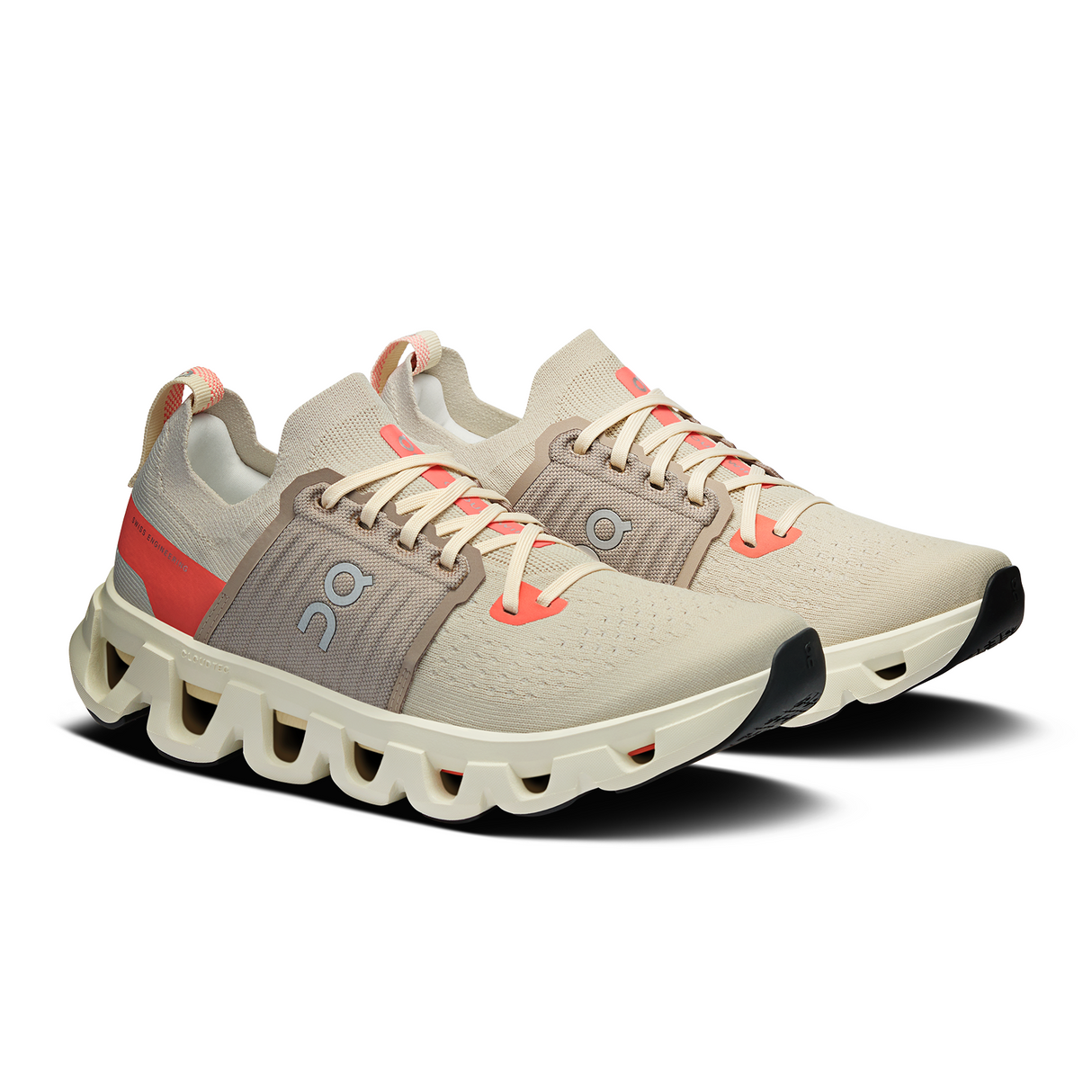 On Running Cloudswift 4 Running Shoe (Women) - Cream/Salmon Athletic - Running - Cushion - The Heel Shoe Fitters