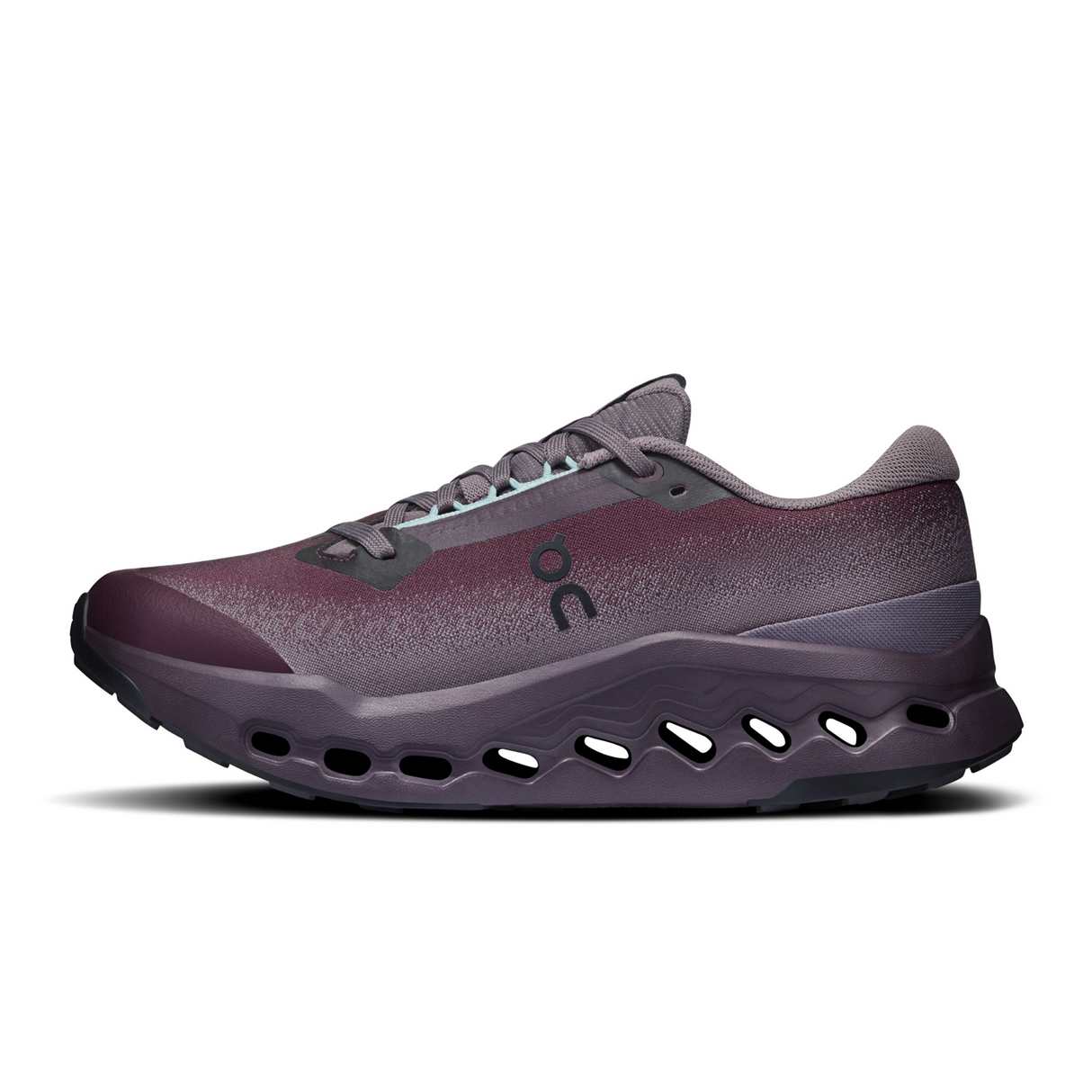 On Running Cloudsurfer Trail 2 Waterproof Running Shoe (Women) - Urchin/Pebble