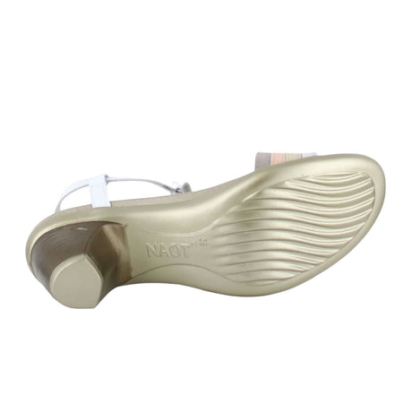 Naot Current Heeled Sandal (Women) - Soft Silver/Radiant Gold/Silver Luster/White Pearl Sandal - Heel/Wedge - The Heel Shoe Fitters
