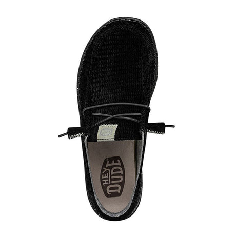 Hey Dude Wendy Wave Corduroy Slip On (Women) - Black Dress-Casual - Slip Ons - The Heel Shoe Fitters