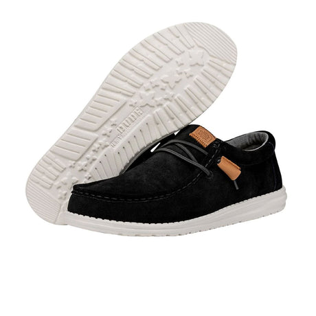 Hey Dude Wally Craft Suede Slip On (Men) - Black Dress-Casual - Slip Ons - The Heel Shoe Fitters