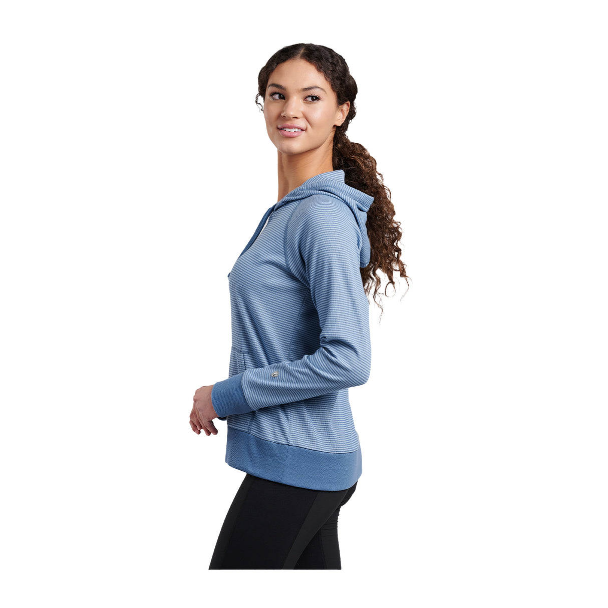 Kuhl Stria Pullover Hoodie (Women) - Vista Blue Apparel - Top - Sweatshirt - The Heel Shoe Fitters