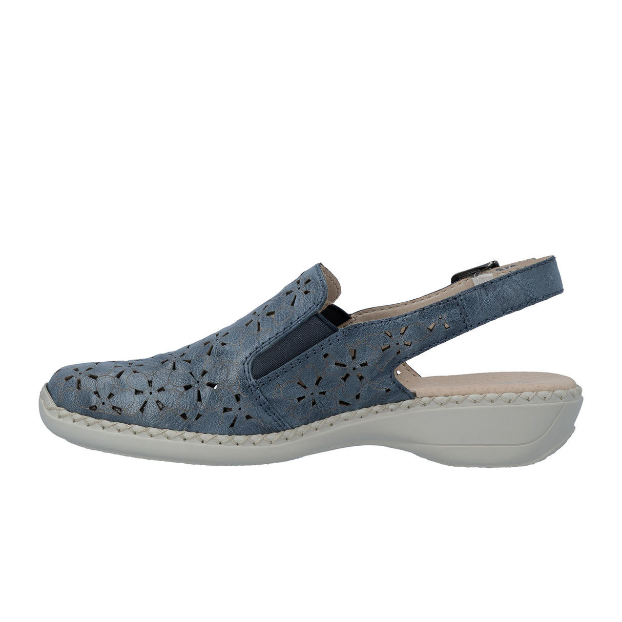 Rieker Doris 71 Clog (Women) - Blue Dress-Casual - Clogs & Mules - The Heel Shoe Fitters