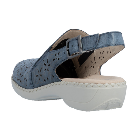 Rieker Doris 71 Clog (Women) - Blue Dress-Casual - Clogs & Mules - The Heel Shoe Fitters